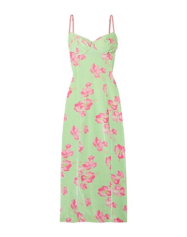 LOVESHACKFANCY Midi dress Light green 95% Polyester, 5% Elastane