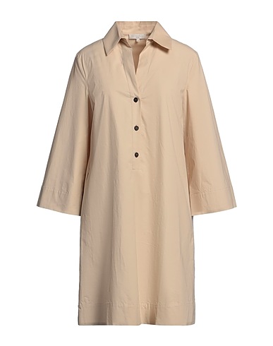 ANTONELLI Vestito chemisier Beige 95% Cotone, 5% Elastan
