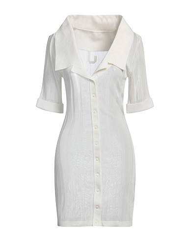 JACQUEMUS Shirt dress White 80% Viscose, 20% Polyamide