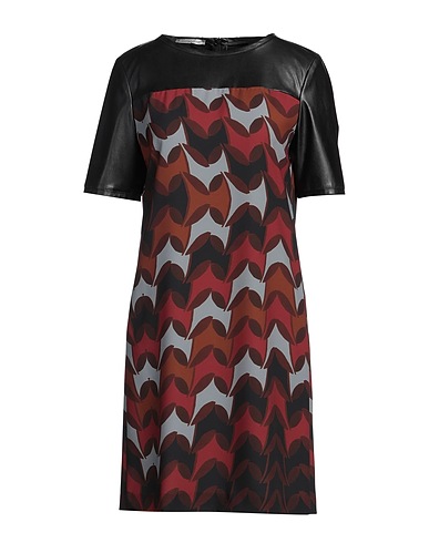 BIANCOGHIACCIO Vestito corto Bordeaux 96% Poliestere, 4% Elastan, Poliuretano