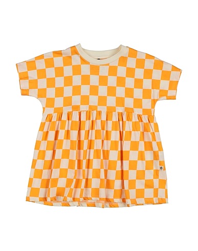 MINI RODINI Vestido para bebé  Yellow 100% Organic cotton
