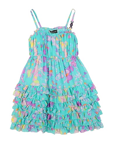 VERSACE YOUNG Dress Turquoise 100% Silk