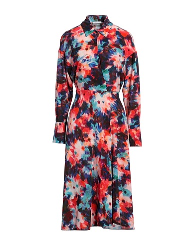 PATRIZIA PEPE Vestito chemisier Rosso 86% Poliestere, 14% Elastan