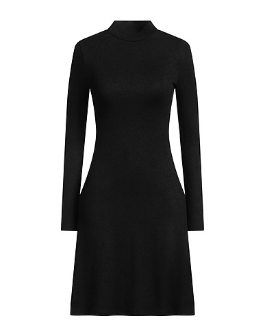 VINCE. Vestido midi Negro 47% Rayón, 29% Poliéster, 20% Nailon, 4% Elastán