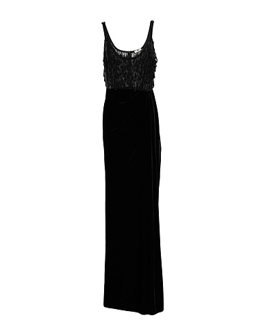ELISABETTA FRANCHI Party dresses RED CARPET NERO 100% Polyamide, Glass, Plastic, Polyester, Elastane