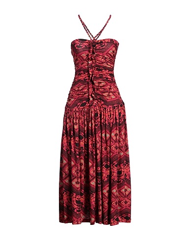 ULLA JOHNSON Midi dress Fuchsia 100% Cotton