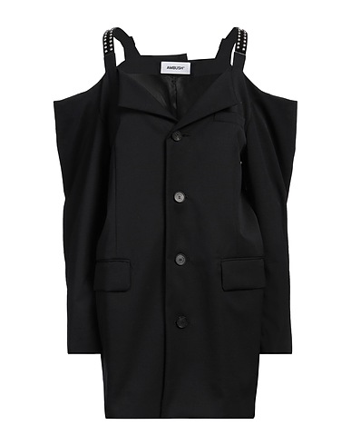AMBUSH Blazer dress Black 100% Wool, Leather