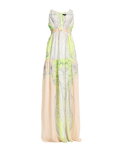 BCBGMAXAZRIA Long dress Lime green 100% Polyester