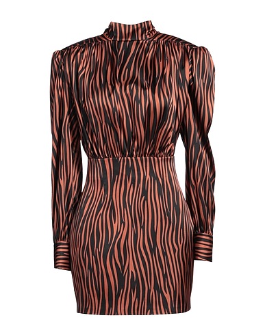 NINEMINUTES Sheath dress Rust 97% Polyester, 3% Elastane