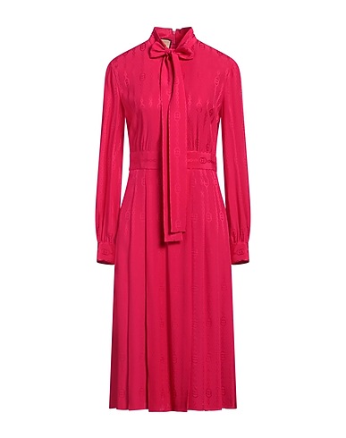 GUCCI Midi dress Fuchsia 100% Silk
