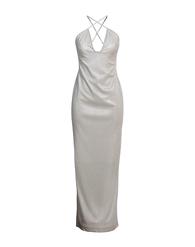 CHIARA FERRAGNI Long dress Silver 100% Polyester