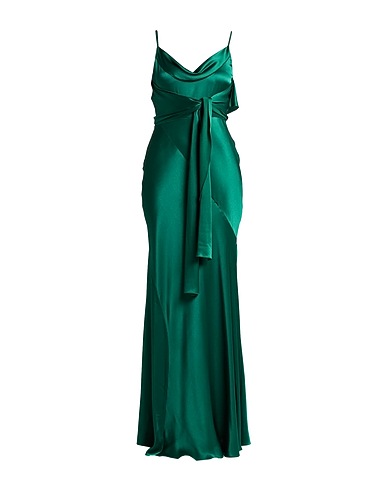 ALBERTA FERRETTI Long dress Green 70% Acetate, 30% Silk