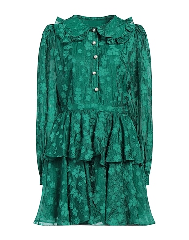 CUSTOMMADE Robe chemise Vert émeraude 85% Polyester, 15% Polyamide, Viscose