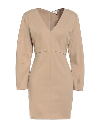 NOTES DU NORD Sheath dress Sand 60% Polyester, 40% Cotton
