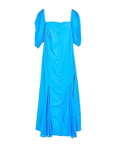 LEVINIA Long dress Azure 70% Cotton, 30% Silk