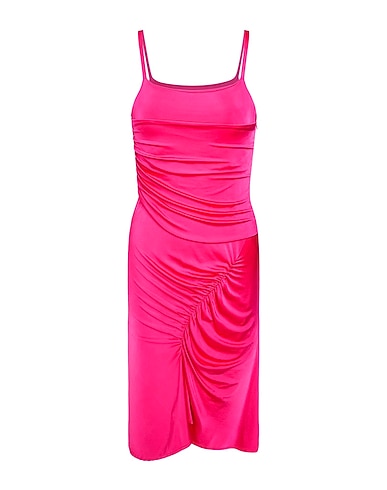 MARINE SERRE Midi dress Fuchsia 100% Polyester, Polyamide, Elastane