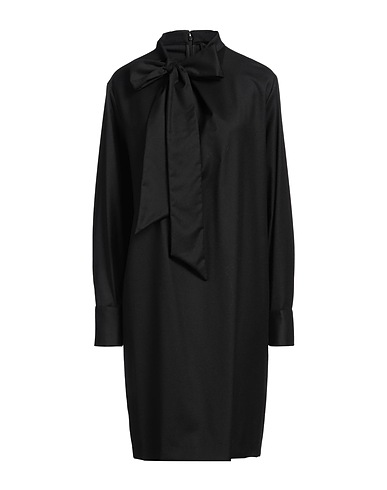 FABIANA FILIPPI Short dress Black 94% Merino Wool, 5% Polyamide, 1% Elastane