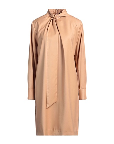 FABIANA FILIPPI Robe courte Camel 94% Laine mérinos, 5% Polyamide, 1% Élasthanne