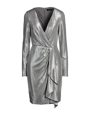 LAUREN RALPH LAUREN Elegant dress Silver 95% Polyester, 5% Elastane