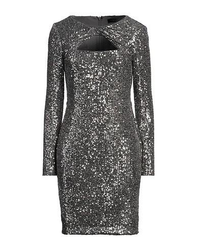 LAUREN RALPH LAUREN Sequin dress Silver 97% Polyester, 3% Elastane