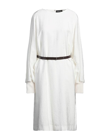 FABIANA FILIPPI Midi dress White 88% Viscose, 12% Polyamide, Cashmere, Silk