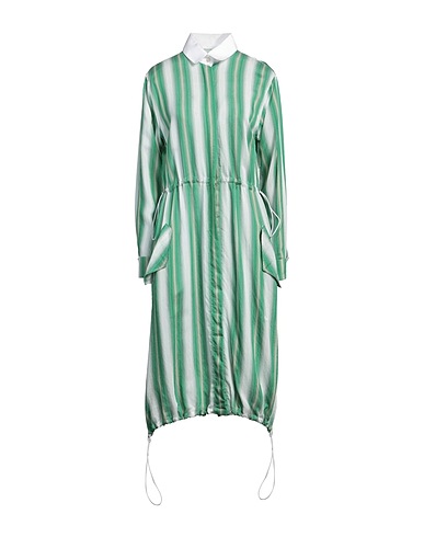 WALES BONNER Vestito chemisier Verde 84% Viscosa, 16% Seta, Cotone