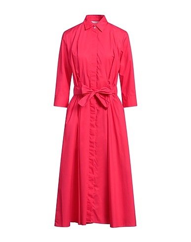 CALIBAN Midi dress Fuchsia 100% Cotton