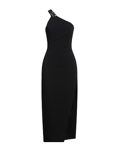 DAVID KOMA Long dress Black 52% Acrylic, 45% Viscose, 3% Lycra®