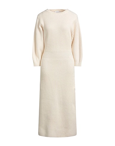 FABIANA FILIPPI Long dress Cream 54% Wool, 13% Mohair wool, 13% Alpaca wool, 11% Polyamide, 9% Silk