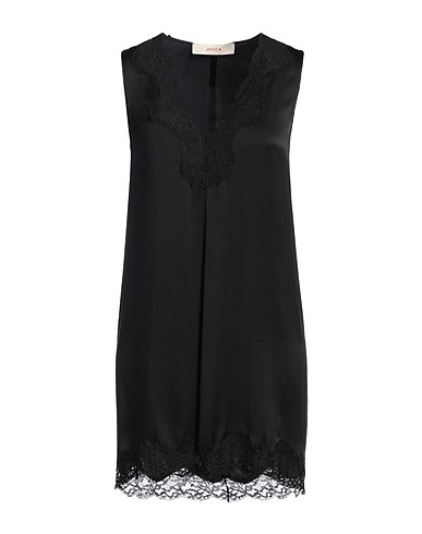 JUCCA Short dress Black 94% Silk, 6% Elastane