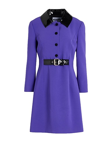 MOSCHINO Shirt dress COUTURE Purple 97% Viscose, 3% Elastane