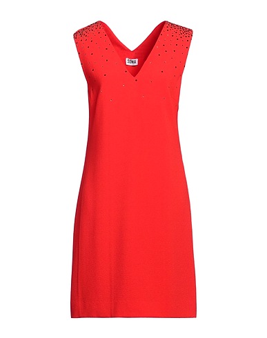 SONIA by SONIA RYKIEL Short dress Red 98% Polyester, 2% Elastane, Glass