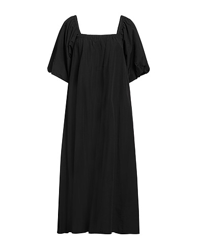 GESTUZ Long dress NERO 55% Cotton, 45% Nylon