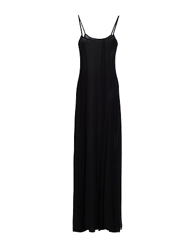 GESTUZ Long dress Black 95% Recycled polyester, 5% Elastane
