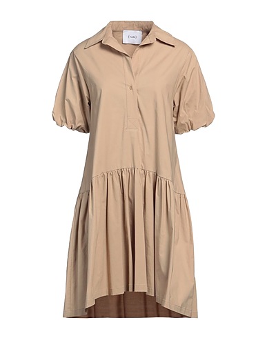 NUDE Shirt dress Sand 95% Cotton, 5% Elastane