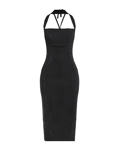 ANDREĀDAMO Midi dress Black 65% Viscose, 35% Polyamide