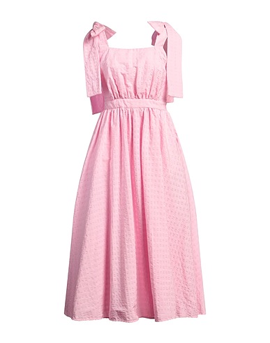 MSGM Langes Kleid Rosa 98% Baumwolle, 2% Elastan