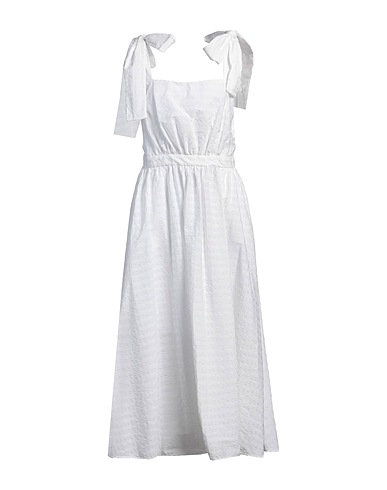 MSGM Office dress BIANCO 98% Cotton, 2% Elastane