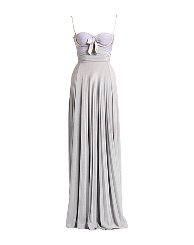 ELISABETTA FRANCHI Long dress RED CARPET
 Light grey 63% Viscose, 17% Polyester, 15% Polyamide, 5% Elastane