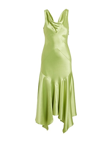 NICHOLAS Midi dress Light green 72% Acetate, 28% Polyester
