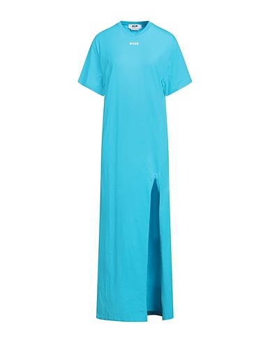 MSGM Long dress Azure 100% Cotton