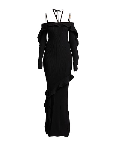 VERSACE JEANS COUTURE Elegant dress Black 70% Viscose, 30% Polyester