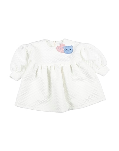 U+É Vestido para bebé  White 95% Polyester, 5% Elastane