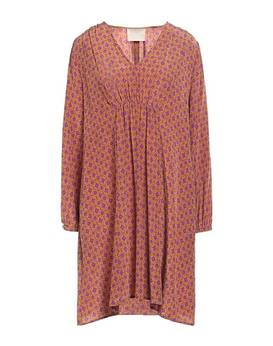 MOMONÍ Short dress Khaki 100% Silk