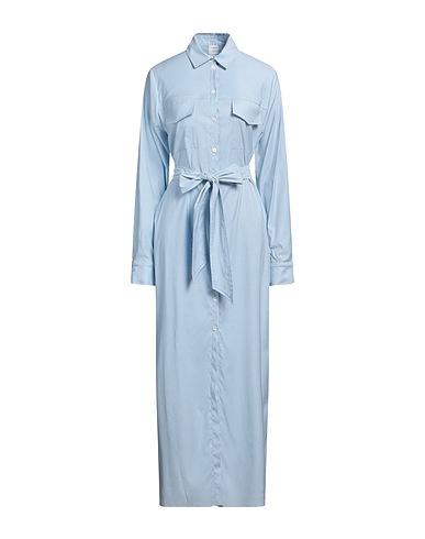 ELEVENTY Long dress Sky blue 53% Wool, 42% Viscose, 5% Elastane