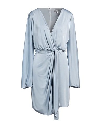 HALSTON Short dress Slate blue 100% Polyester