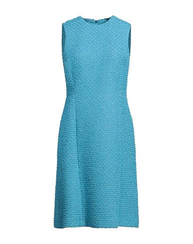 SLY010 Midi dress Azure 36% Cotton, 30% Viscose, 28% Polyamide, 6% Linen