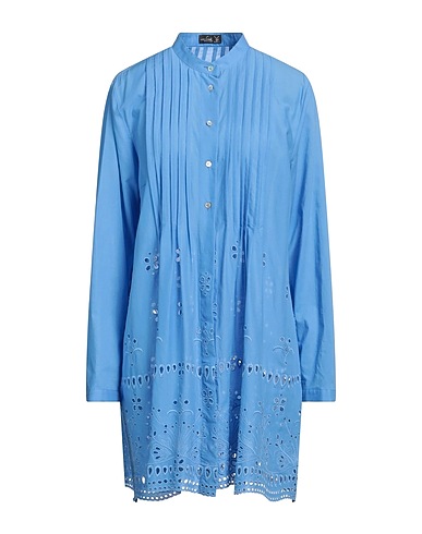 VAN LAACK Shirt dress Azure 95% Cotton, 5% Polyester