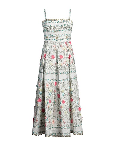 ELIE SAAB Langes Kleid Weiß 70% Baumwolle, 30% Polyester
