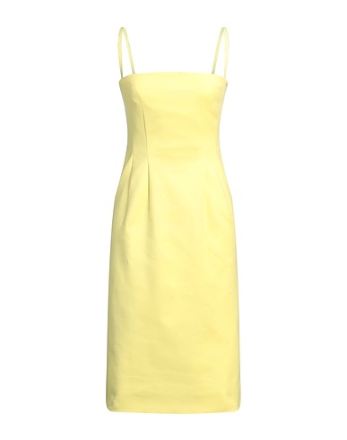 SPORTMAX Midi dress Yellow 98% Cotton, 2% Elastane